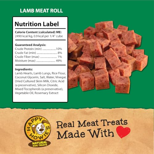 Happy Howie's Soft Meat Roll Treat, High Protein, Lamb, 12 Oz (Pack of 4) - size: 12 Ounce (Pack of 4)