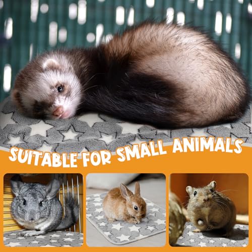 Tatuo 4 Pcs Fleece Dog Blankets for Puppy Cat, Grey, 24 x 16 in, Star - color: Grey, size: 24 x 16 in