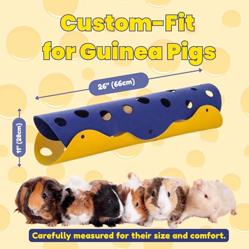 2Pack Guinea Pig Tunnel and Tube, Washable Felt Hideout, Green&Blue - color: Green&Blue