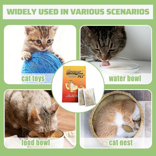 10 Pack Silvervine Powder Packets for Cat Toys,Organic Gall Fruit Powder(Matatabi),Refillable Catnip Toys Biodegradable, Non-GMO, Chemical-Free Refill Packs for Cats - size: 10 PACK