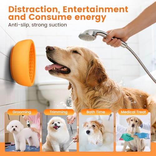 SmartTail Slow Feeder Dog Bowls, BPA-Free Lick Bowl for Dogs - color: yellow, size: L