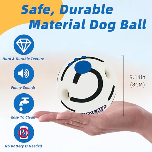 Glow in The Dark Dog Toys Ball, S, 3.14 in (8 cm) - color: Luminous, size: S 3.14 in (8 cm)