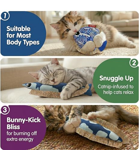 Cat Nip Toys for Cats,2 Pack,for Bored Indoor Adults and Kittens