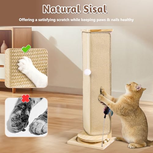 Couch Corner Cat Scratcher, 31'' Tall Cat Scratching Post