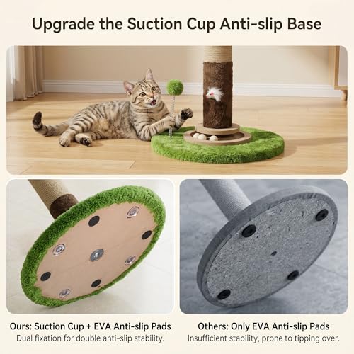 Cat Scratching Post for Indoor Cat Adult, 35 Inch Tall Tree Scratching Post