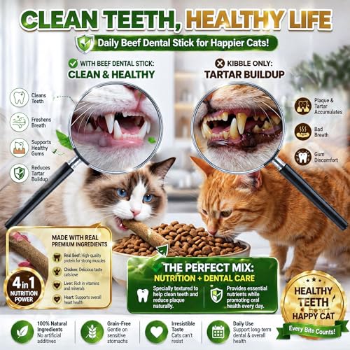 Freeze Dried Cat Chew Sticks Kitten Beef Treats No Grass 15pcs - size: Pro-15 Pack