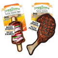 Doggijuana Tomahawk Steak & Grilled Kebab Dog Toy Bundle | 2 Pack, Squeaky - style: Tomahawk Steak & Grilled Kebab