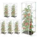 6 Pcs 57"X17.7"X17.7" Square Tomato Netting with Zipper, Insect Cover - size: Square-6PCS