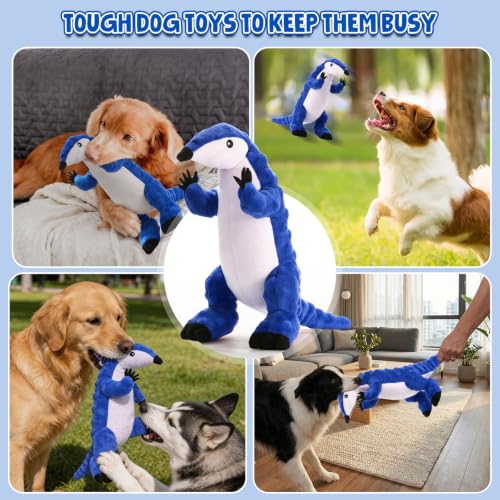 loncoldy Plush Chew Toys for Dogs Tough Squeaky Dog Toys Stuffed Animals Plush Dog Toy for Puppy Small Medium Dogs to Keep Them Busy
