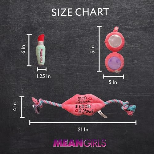 Mean Girls, Interactive Toy Bundle for Dogs, Squeaky Makeup Kit Dog Toy Set - style: Makeup Set