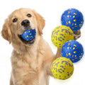 E-TPU Dog Balls, Tough High-Bounce Floating Fetch Toys, 2 Sizes - color: Blue & Yellow (4-Pack), size: Medium (3" diameter)