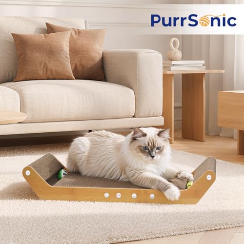 Cat Scratching Board Pad 24" Large Horizontal Bed with Ball Track