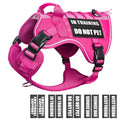 WINSEE Service Dog in Training Mesh Harness with 10 Removale Pet Patches - color: Pink, size: Large