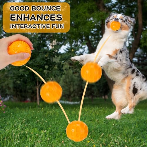 24 Pcs 2.36'' Squeaky Dog Toy Balls Rubber Dog Toys for Play, Bright Color - color: Bright Color