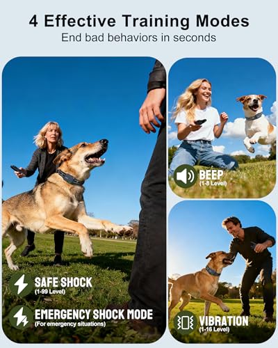 Dog Shock Collar - 4500FT Dog Training Collar with Remote - color: Dark Blue