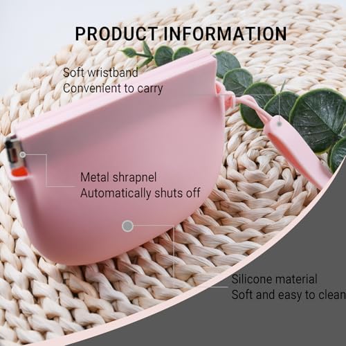 Silicone Dog Treat Pouch Portable Snack Pouch (Pink & Grey) - color: Pink & Grey