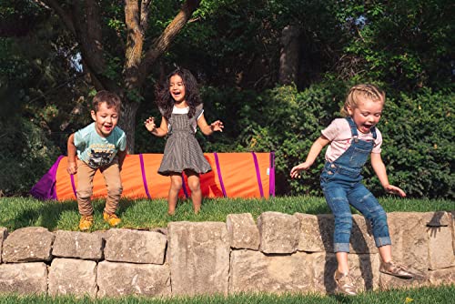 Pacific Play Tents 20509 Institutional Tunnel, 6' x 19" Diameter - Orange/Purple - color: Orange/Purple