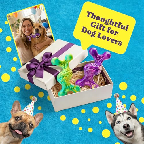 Kseroo 2 Pack Indestructible Dog Toys for Aggressive Chewers 30-120 lbs