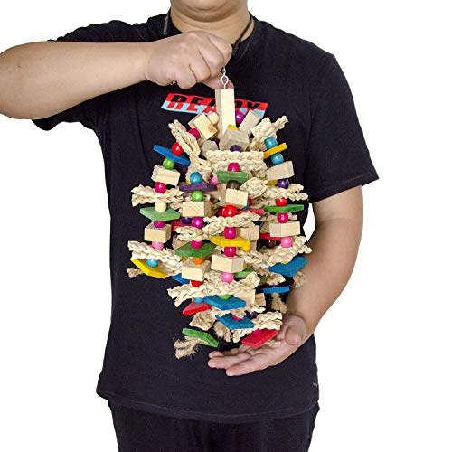 Large Parrot Bird Chewing Toy, Bird Parrot Blocks Knots Tearing Toy