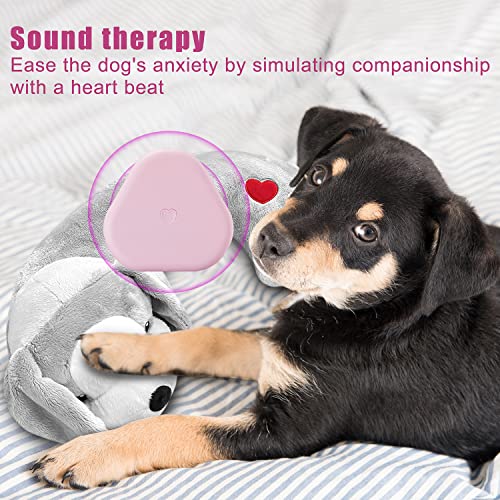 Moropaky Hearbeat Toy for Dog Anxiety Relief Behavioral Training Aid Toy, Grey - color: Grey