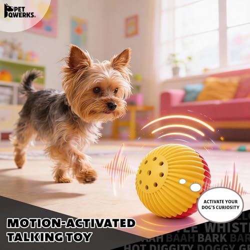 Pet Qwerks Animal Sounds Babble Ball - Interactive Chew Dog Toy - Large - size: Large, style: Animal Sounds Babble