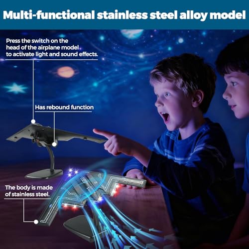 B2 Model Airplane Kite, Large Easy to Fly Kites Adults, 300FT String Reel Perfect for Beach Park Family Outdoor Activities - color: black