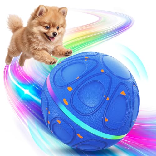 Interactive Dog Toys Ball – Automatic 3-Mode Active Rolling Balls (Blue) - color: Blue