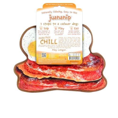Doggijuana Tuffer Chewer Dog Toy, Eggs & Bacon | Plush, Squeaky - size: Standard, style: Eggs & Bacon