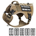 WINSEE Service Dog in Training Mesh Harness with 10 Removale Pet Patches - color: Brown, size: Small