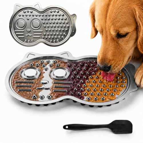 Stainless Steel Lick Mat for Dogs & Cats, XL Suction Licking Mat