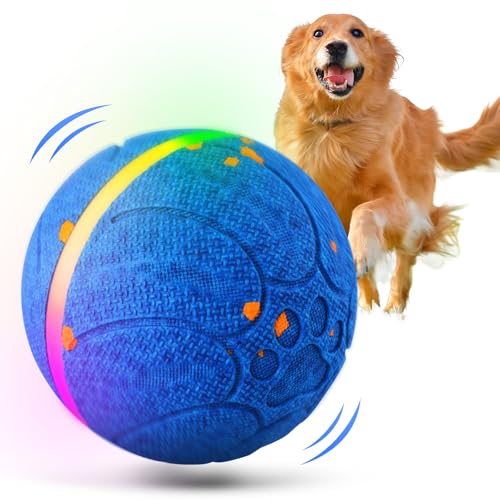 Diman Interactive Dog Toys, Moving Balls for Dogs, 3 Bounce Modes, 3.2 Inch - color: Dark Blue
