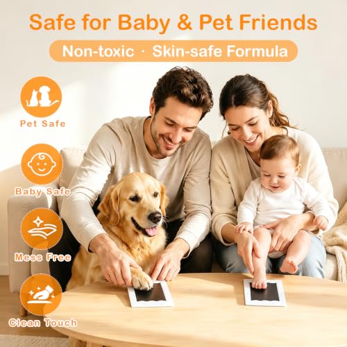 Nabance Paw Print Kit for Dogs & Cats, Inkless Pet Paw & Nose Print, 3 Pack - size: Large (3 Pack)