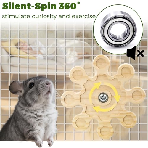 Rotating Chinchilla Chew Toys and 250g(0.55lb) Organic Apple Sticks - color: 2pcs, size: Small Chew Toy + 250g(0.55lb) Apple Sticks