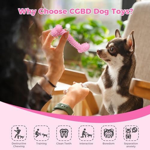 Puppy Toys, 9 Pack Dog Chew Toys, Teething Toys for Small Dogs, Pink - color: Pink, size: X-Small（9Pack）