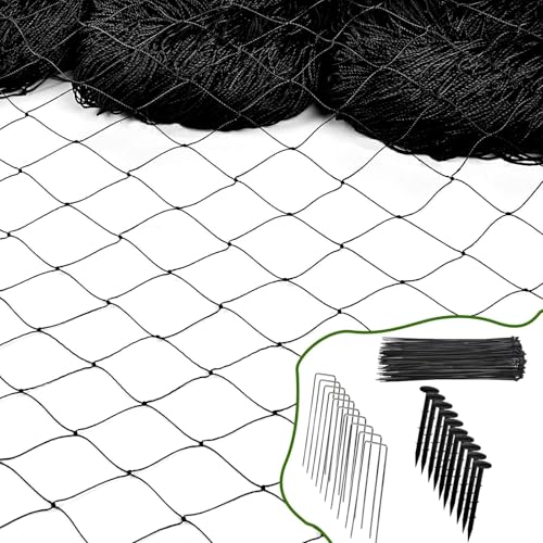 Bird Netting for Chicken Coop Run, 25x50 Ft Heavy Duty Poultry Netting - size: 2.4", 25' x 50'