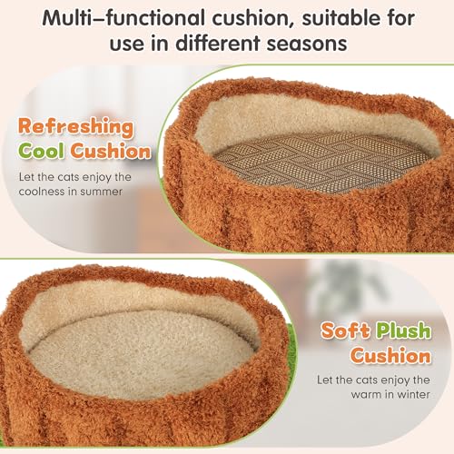 90.5-Inch Luxury Cat Tree for Large Cats, Heavy-Duty Multi-Level Cat Tower with 6 Condos, Washable Cushions and Sisal Scratching Posts for Multi-Cat Homes - color: Green