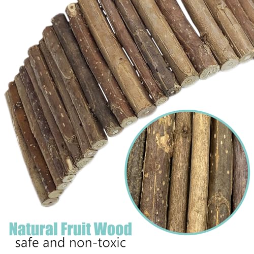 Tfwadmx Wooden Hamster Bridge, Extra Large Small Animal Bendy Bridge Tunnel Hut Hideout Ladder Hideaway Climbing Chew Toy for Gerbil Guinea Pig Chinchilla Rabbit Ferret Hedgehog Rat Gerbil - size: 1 pc willow wood