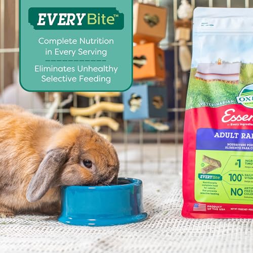 Oxbow Essentials Adult Rabbit Food, Timothy Hay Rabbit Pellets, USA, 25 lb - size: 25 Pound (Pack of 1)
