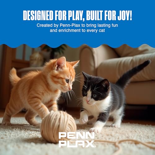 Penn-Plax Play Fur Mice Cat Toys - 12 Pack - Exercise & Hunting - Black