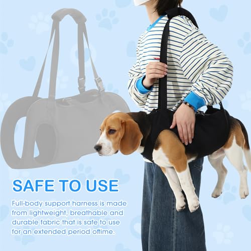 Shinylin Dog Carry Sling Emergency Backpack Dog Lift Harness, S - size: S