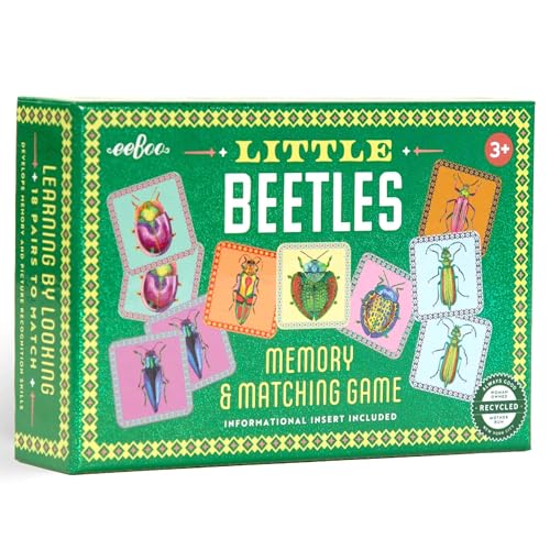eeBoo Little Beetles Memory & Matching Game, Ages 3+, 1-4 Players - style: Beetles