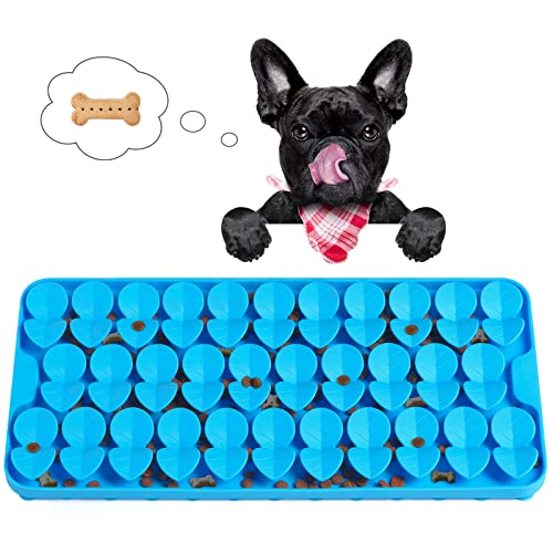 Silicone Snuffle Mat for Dogs, Blue, 14.6 x 7.3 inches - color: B(14.6"x7.3")-Blue