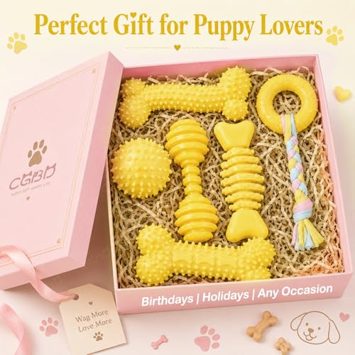 Puppy Toys, 6 Pack Dog Chew Toys, Teething Toys for Small Dogs, Yellow - color: Yellow, size: Small（6Pack）