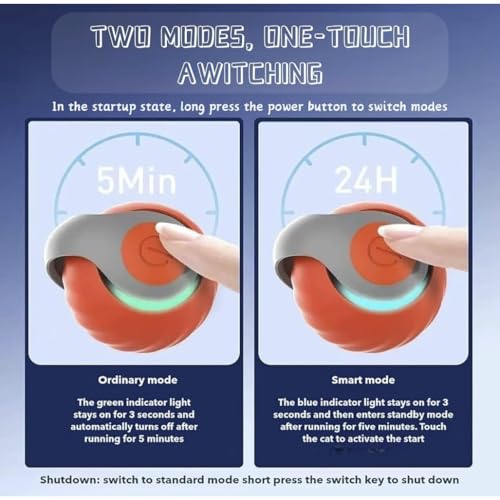 Speediest Tail 2.0 Cat Toy,Interactive CatToy,CatToys for Indoor Cats,Chewie Viral Cat Ball,Adjustable Sports Rolling Toy,Electric Rolling Ball Christmas Birthday Gift for Pets - color: Blue