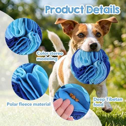 2 Pcs Interactive Dog Toys to Keep Them Busy Snuffle Ball for Dogs Stress Relief Dog Puzzle Toy DogEnrichment Toys Pet Snuffle Ball for Pet Foraging Game Anxiety Relief Enhance Sniffing