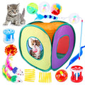 Cat Play Tunnel,Occupiedpet Collapsible Cube Tent with 3 Entry Points - color: 15 Pieces