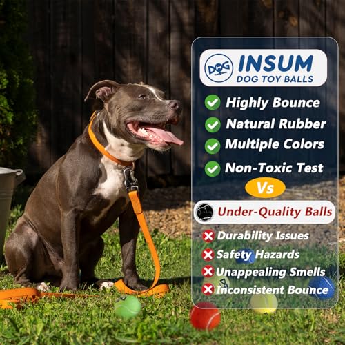 INSUM Small Tennis Balls for Dogs - 2 Inch 20 Pack Squeaky Dog Balls - color: Yellow, size: Small - 20PK