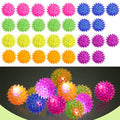30 Pack LED Light Up Fidget Sensory Bouncy Glow in The Dark Spiky Ball Kids Gifts，Squishy Massage Pet Party Favors Stress Relief Spiky Balls Toy - style: 30 Pack