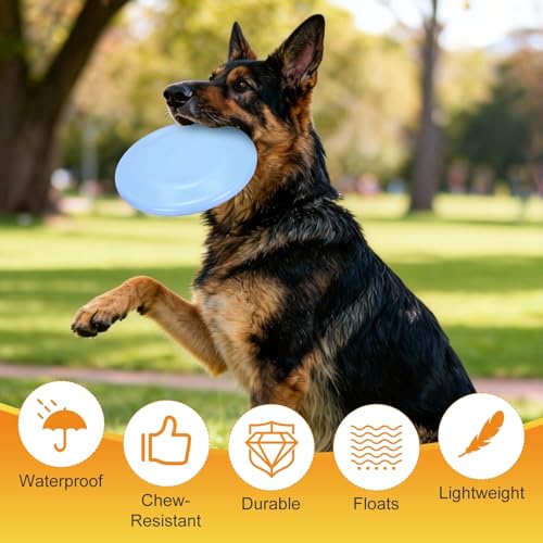Dog Flying Discs, Dog Flying Discs Resistant Bite, 4.6" 2Pcs - color: Blue, size: 5 Inches