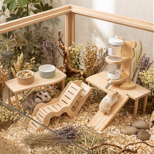 BreezeHug 4 Pcs Hamster Cage Accessories Hamster Platform Toy, Clouds Shape - style: Clouds Shape